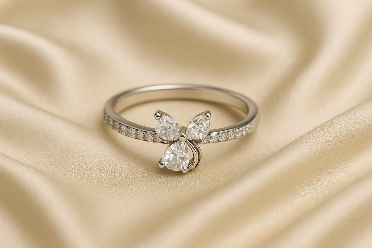 Silver Butterfly CZ Ring- Eloura Sterling