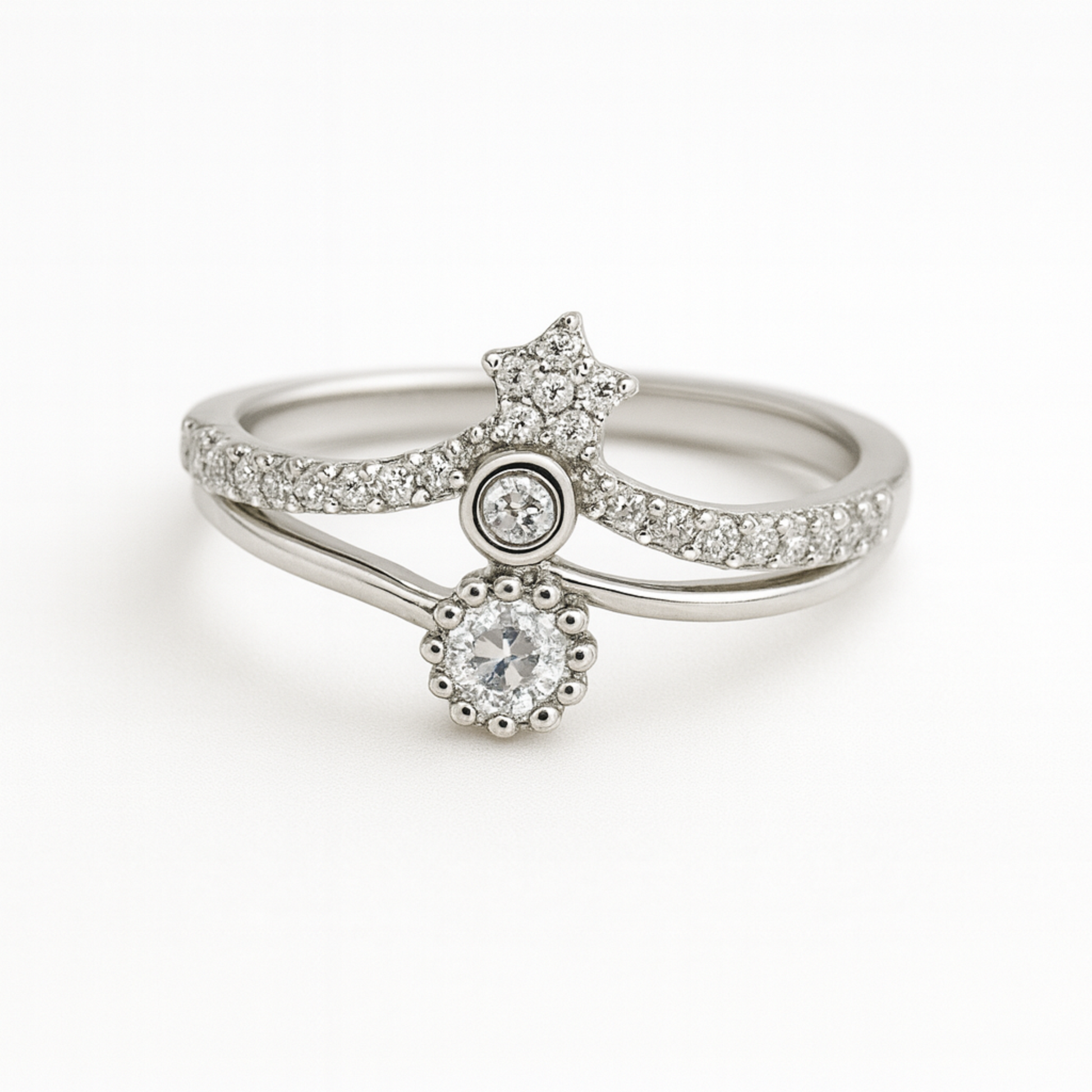 Silver Star Charm Ring- Eloura Sterling