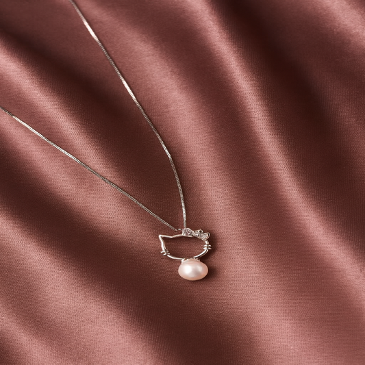 925 Sterling Silver Pearl Pendant Necklace for Women