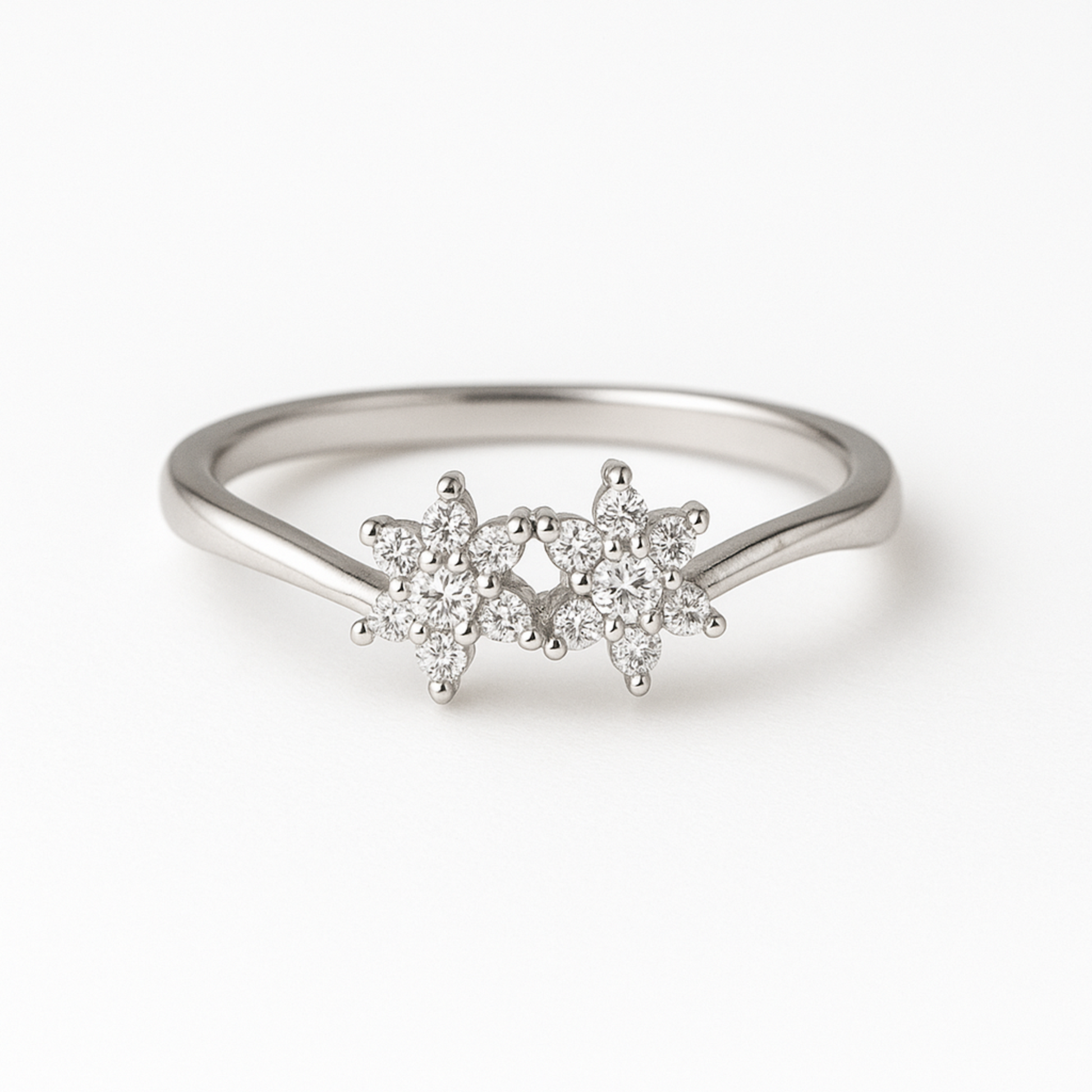 Silver Flower Cluster Ring- Eloura Sterling