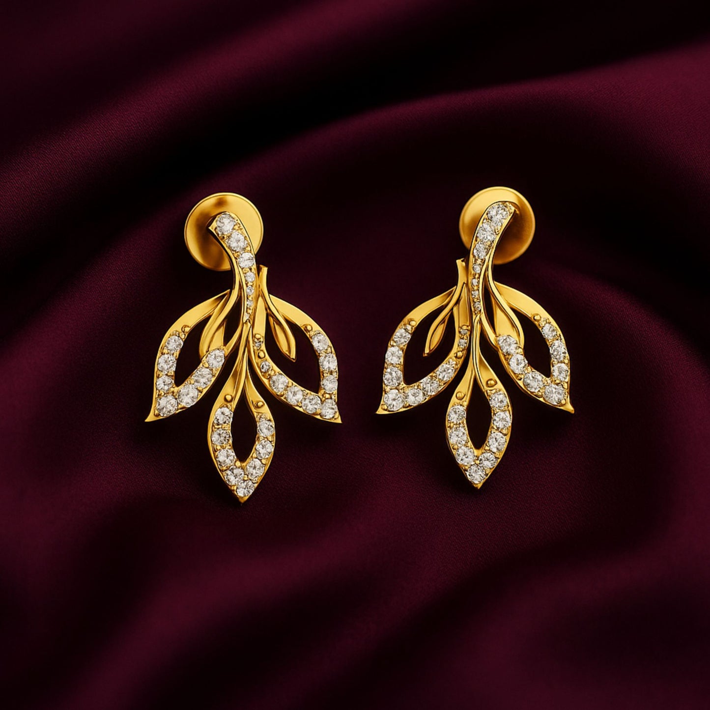 Elegant Leaf Cascade Earrings