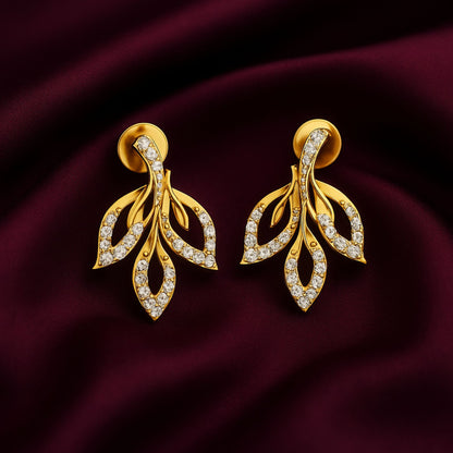 Elegant Leaf Cascade Earrings