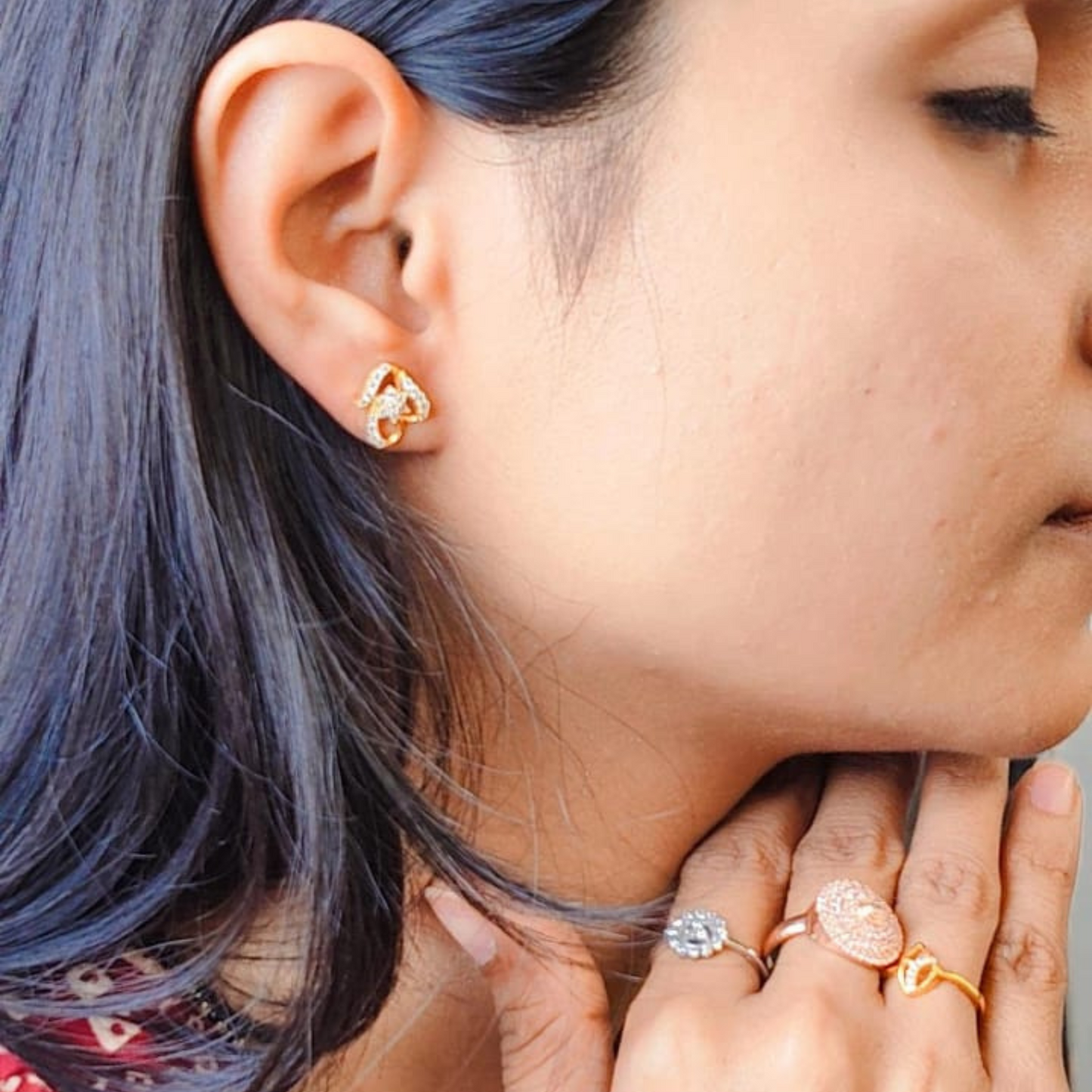Floral Heart Sparkle Earrings